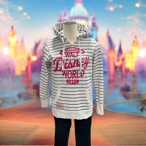 Disney Parks Authentic‎ Walt Disney World 1971 Striped Hoodie M Retro Nostalgic